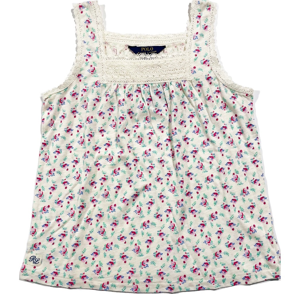 Polo Ralph Lauren Girls Printed Tank (Size: L 12-14) NWT